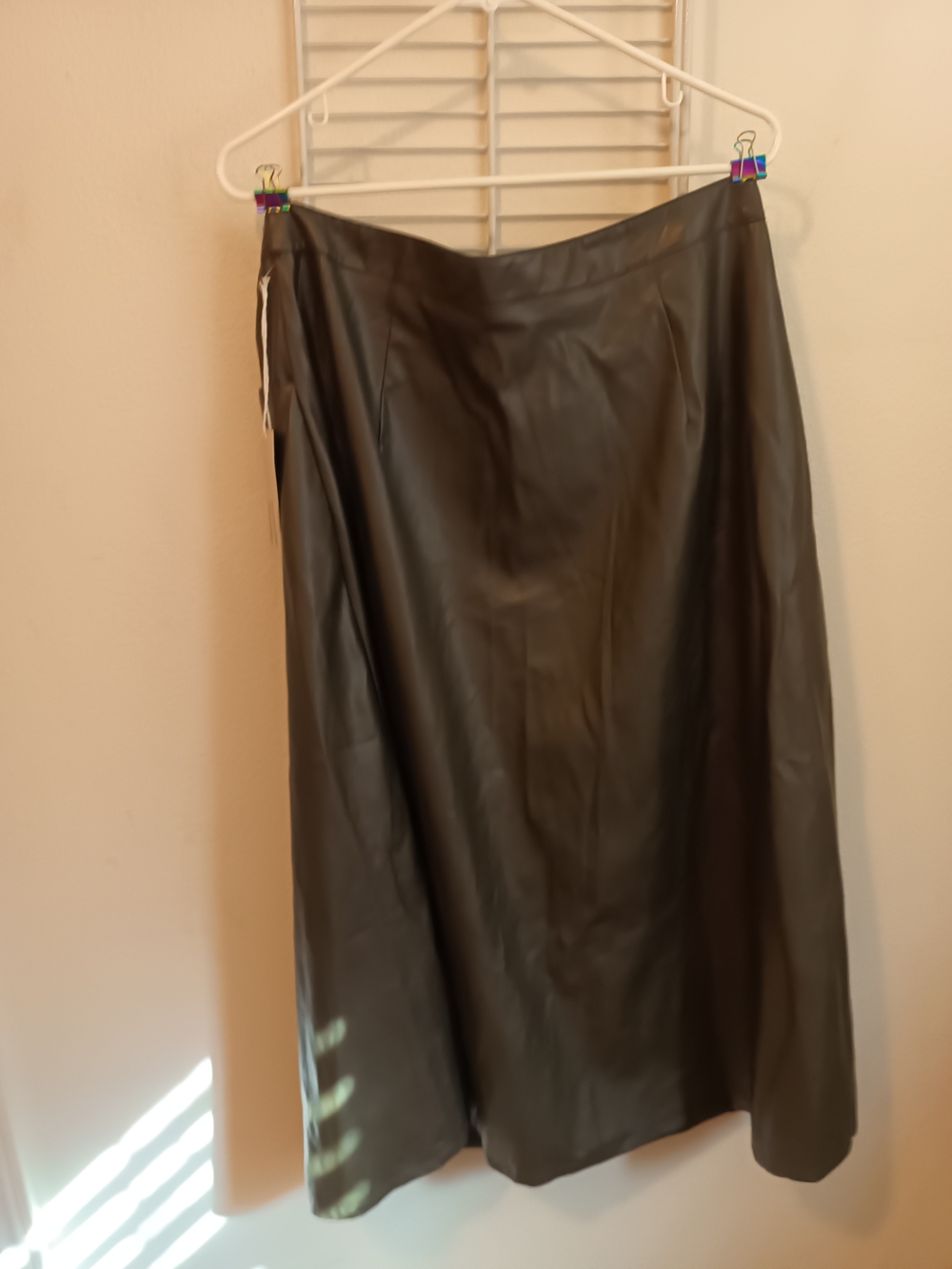Worthington Black Faux Leather Maxi Skirt